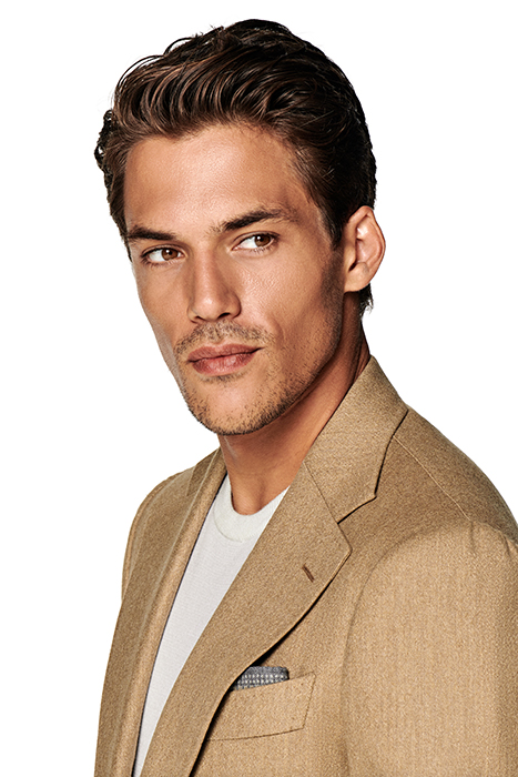 LIGHT BROWN TAILORED FIT HAVANA BLAZER 8