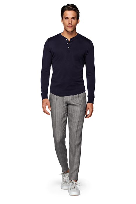 NAVY HENLEY T-SHIRT 2