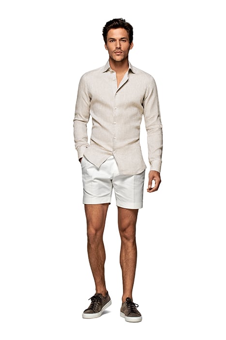 LIGHT BROWN SLIM FIT SHIRT 6