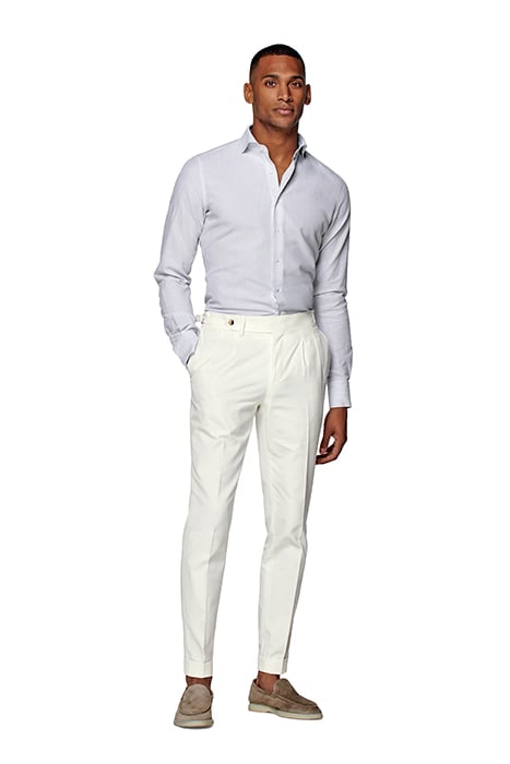 LIGHT GREY HONEYCOMB SLIM FIT SHIRT 5