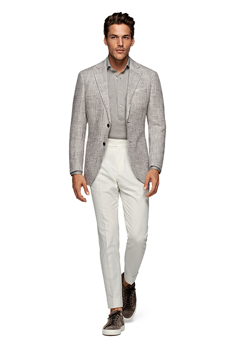 GREY HOUNDSTOOTH TAILORED FIT HAVANA BLAZER 3