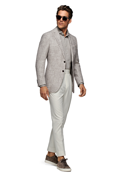 GREY HOUNDSTOOTH TAILORED FIT HAVANA BLAZER 5