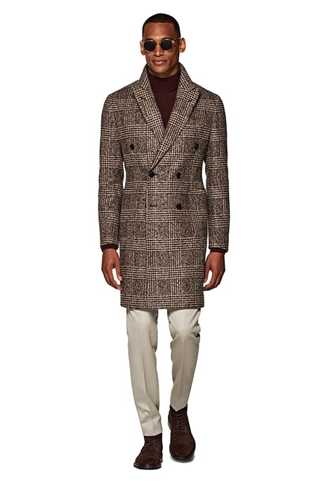 BROWN CHECKED OVERCOAT 3