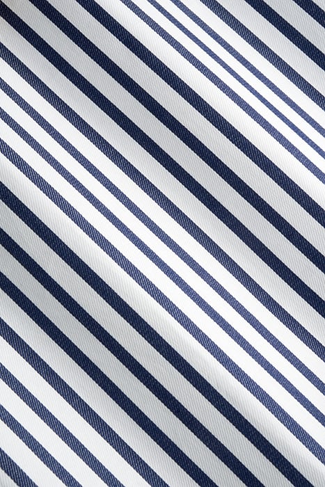 NAVY STRIPED TWILL SLIM FIT SHIRT 9