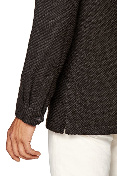 DARK BROWN RELAXED FIT SHIRT-JACKET 9