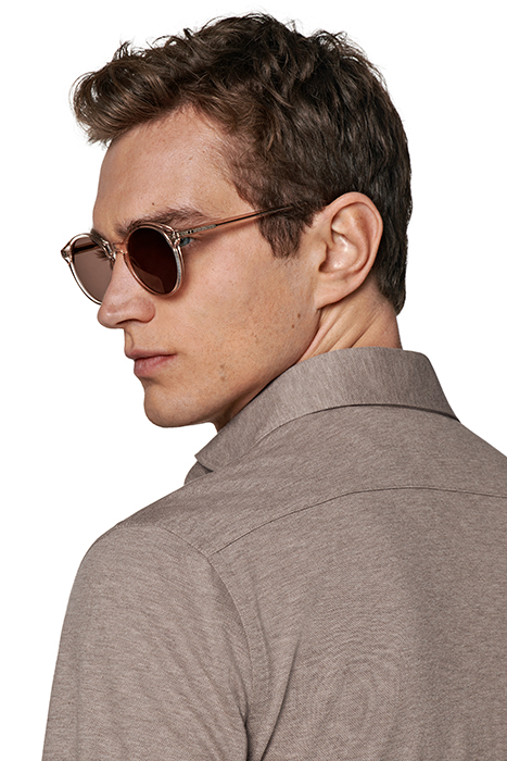 LIGHT BROWN EXTRA SLIM FIT SHIRT 5