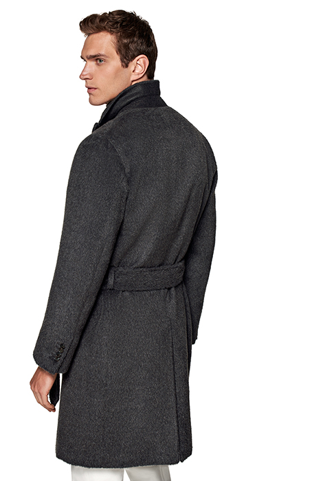 DARK GREY BELTED OVERCOAT 2