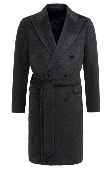 DARK GREY BELTED OVERCOAT 4