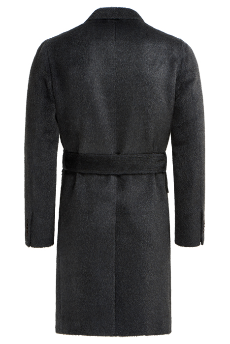 DARK GREY BELTED OVERCOAT 5