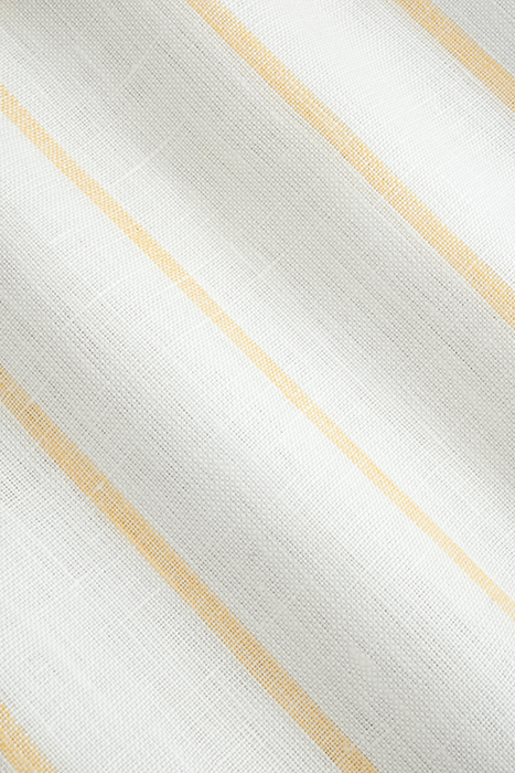 YELLOW STRIPED CAMP COLLAR SLIM FIT SHIRT 9