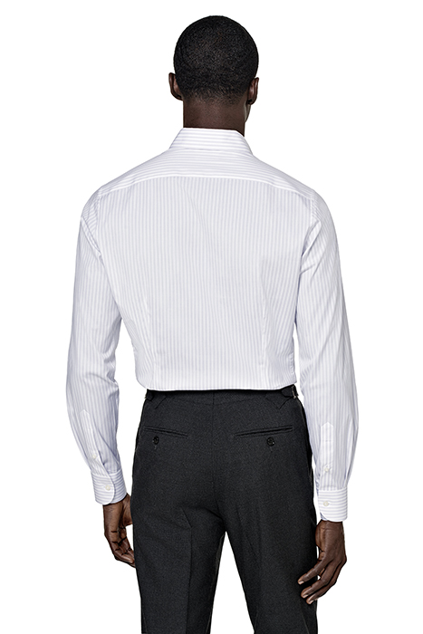 PURPLE STRIPED POPLIN EXTRA SLIM FIT SHIRT 2