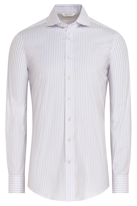 PURPLE STRIPED POPLIN EXTRA SLIM FIT SHIRT 4