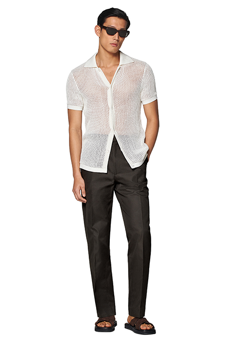 DARK BROWN WIDE LEG STRAIGHT TROUSERS 5