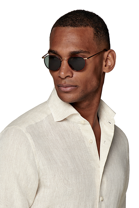 LIGHT BROWN SLIM FIT SHIRT 5