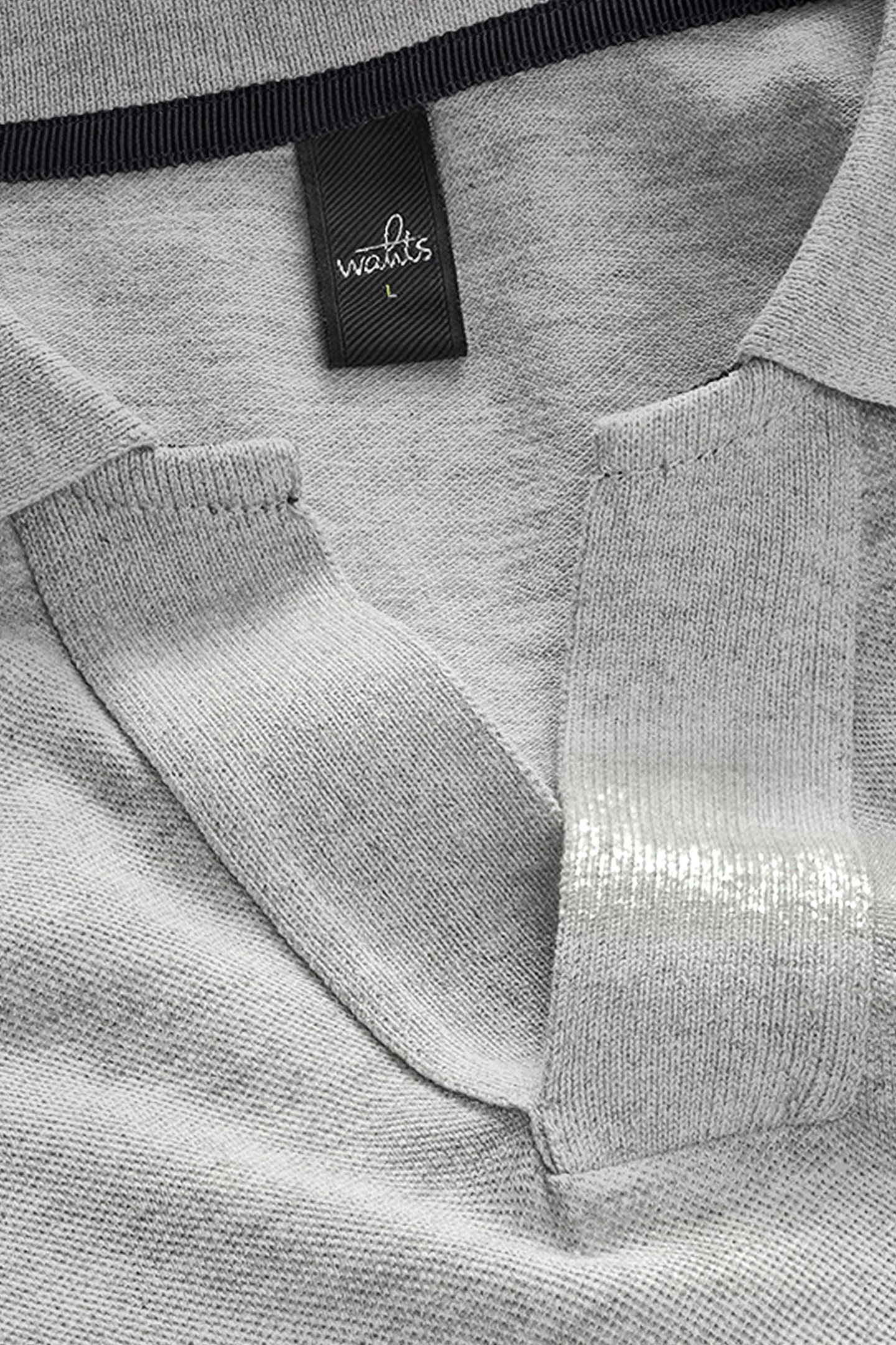 BARNETT | LONGSLEEVE RETRO POLOSHIRT LIGHT GREY MELANGE 2