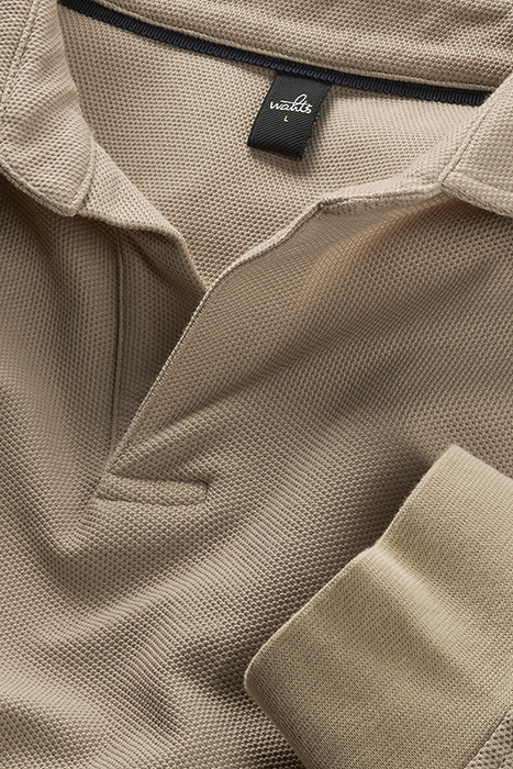 CLINE | TECH STRETCH POLO NEUTRAL SAND 2