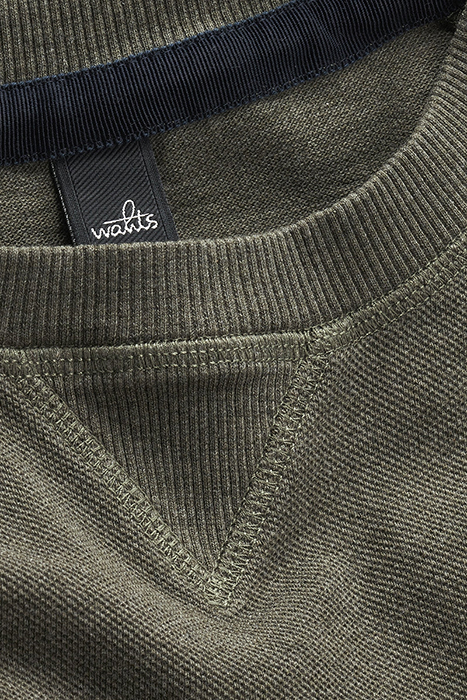 ROWE | PIQUÉ SWEATER ARMY GREEN MELANGE 2