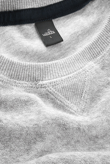 WARREN | TOWELING CREWNECK SWEATER LIGHT GREY MELANGE 2