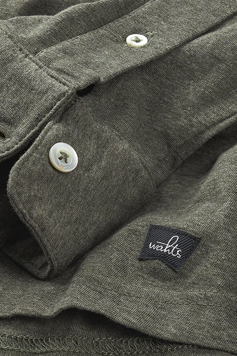 NORTON | TAILORED JERSEY POLOSHIRT ARMY GREEN MELANGE 2