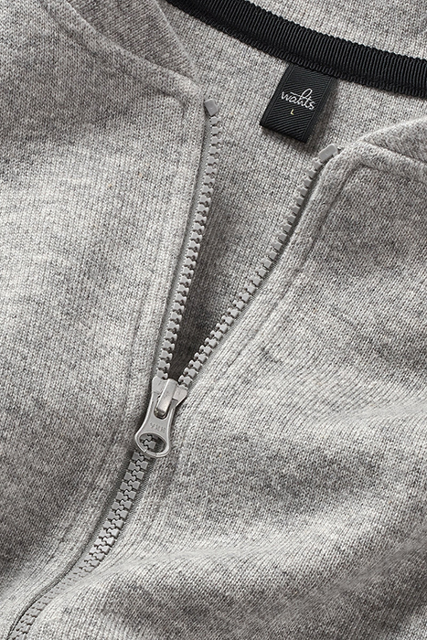 JENSEN | COTTON CASHMERE BOMBER JACKET LIGHT GREY MELANGE 2