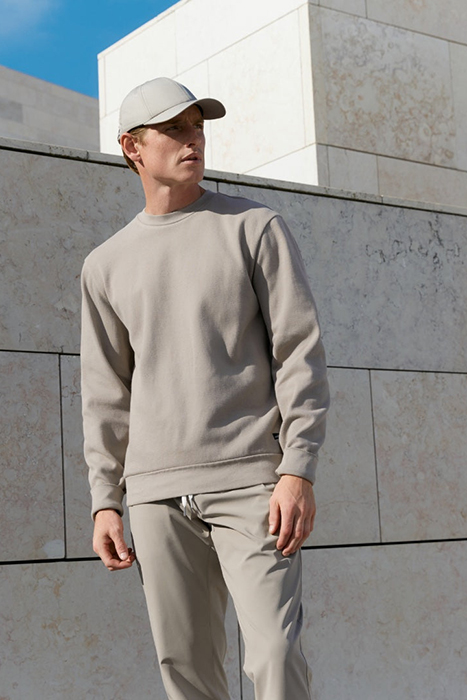 CAMPBELL | DOUBLE FACE PIQUÉ SWEATER SLATE BEIGE 3