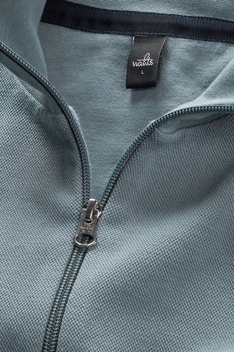 CONNELL | DOUBLE FACE PIQUÉ ZIP-UP CHALK BLUE 2