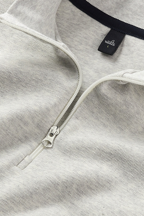 CONNELL | DOUBLE FACE PIQUÉ ZIP-UP TAVERTINE MELANGE 2