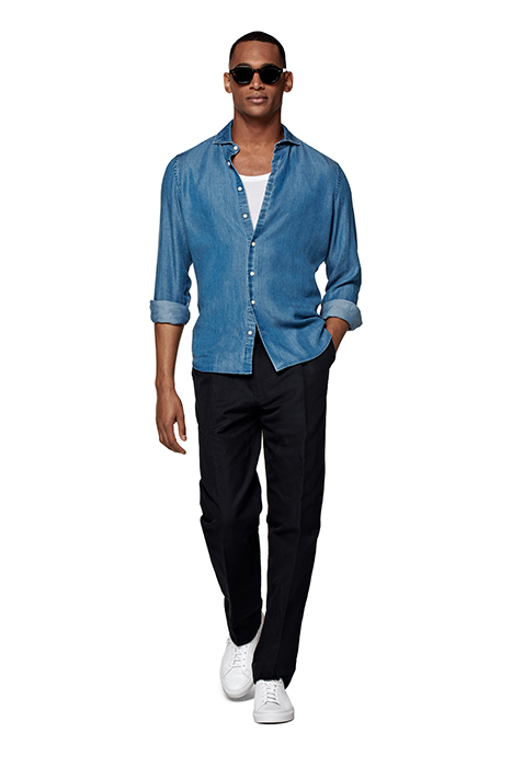 BLUE SLIM FIT SHIRT 3