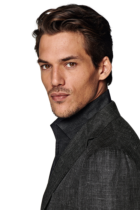 DARK GREY TAILORED FIT LAZIO BLAZER 7