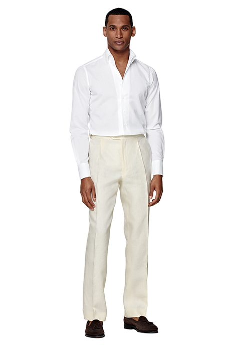 WHITE ONE PIECE COLLAR EXTRA SLIM FIT SHIRT 3