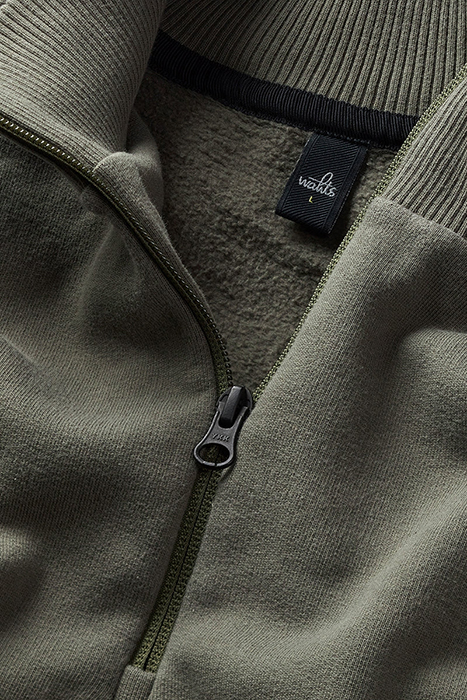 BENNER | HALF ZIP SWEATER STEEL GREEN 2