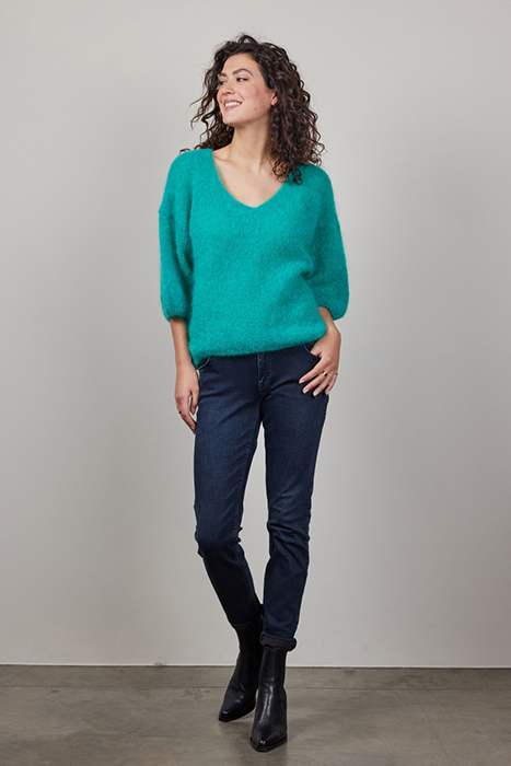 MOHAIR PULLOVER MIRA PEACOCK GREEN 2