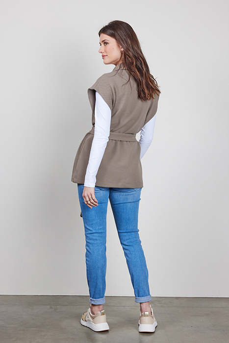 SLEEVELESS VEST DIAM BEIGE / BROWN 3