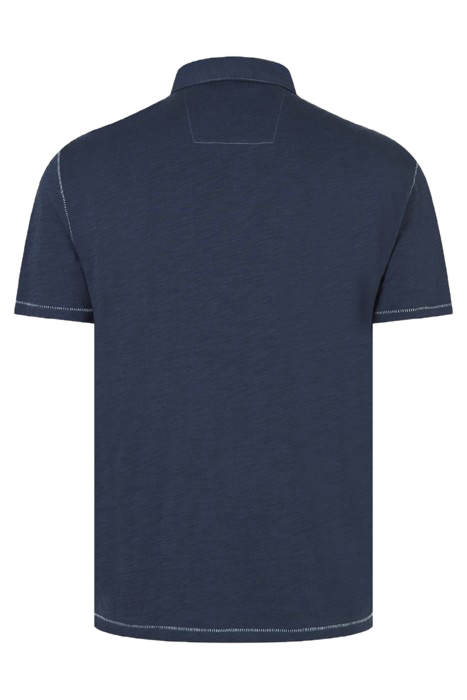 SS SOFT COLLAR COTTON SLUB POLO OILED BLUE 3