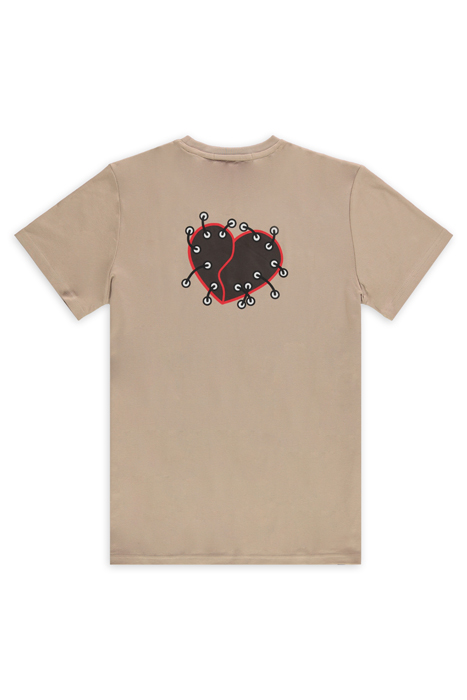 BROKEN HART TEE TAUPE 2