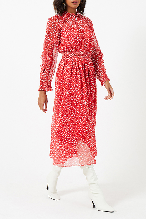 BILLI RECYCLED HALLIE DRESS RED 4