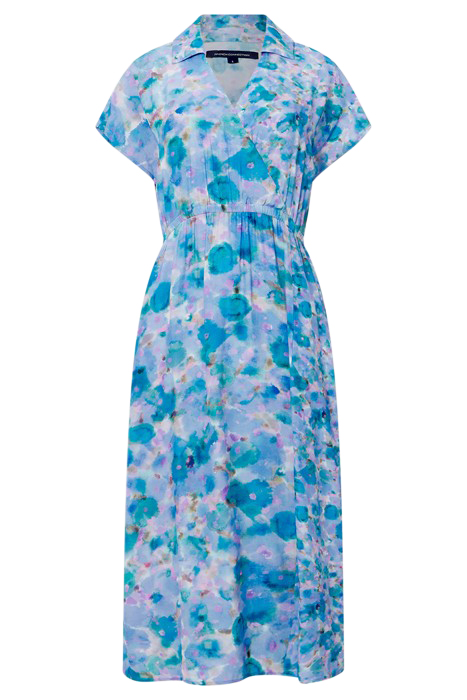 GRETHA DRAPE WRAP DRESS BLUE 4