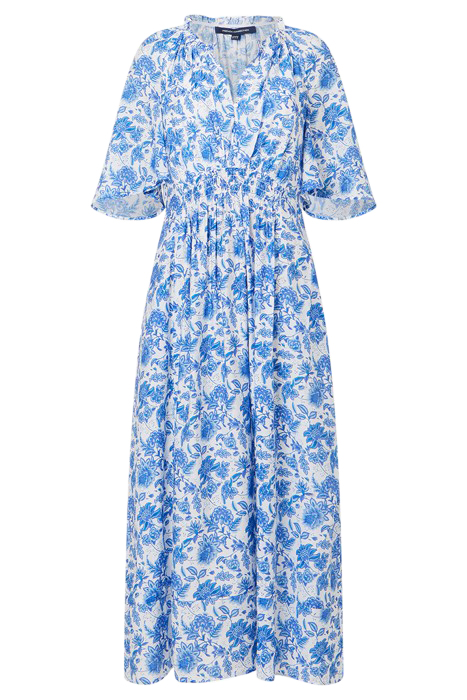 COSETTE SMOCK WAIST DRESS BLUE 4