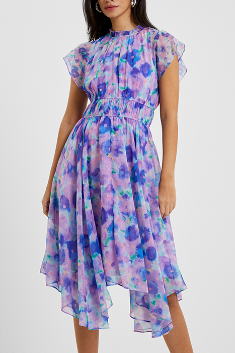 GRETHA CRINKLE RECYCLED DRESS PURPLE 1