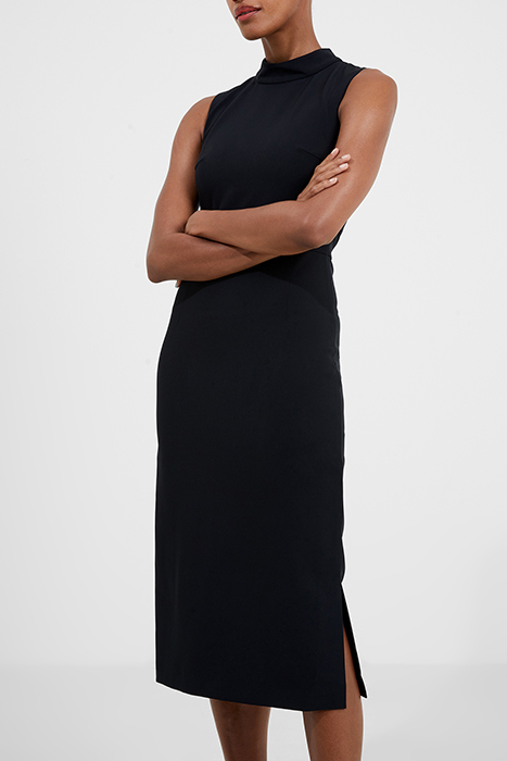 ECHO CREPE MOCK NECK DRESS BLACKOUT 1