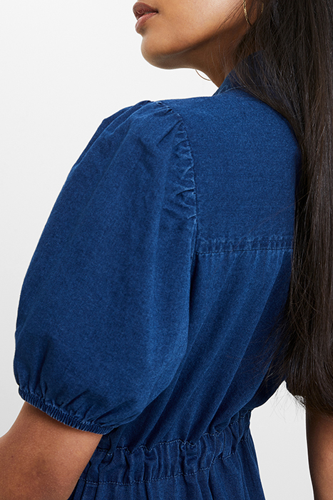 ZAVES CHAMBRAY SS SHIRT DRESS BLUE 3