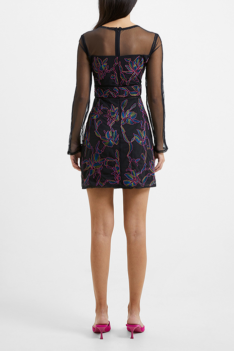 EMILIA EMBROIDERED DRESS BLACK 3