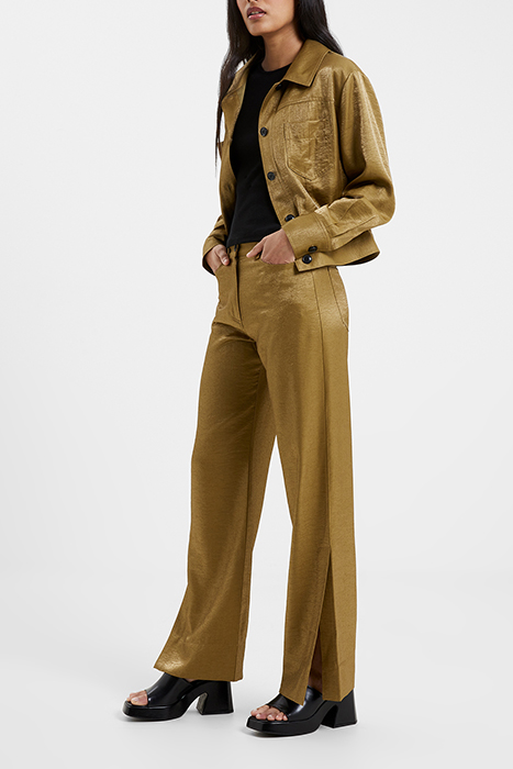 CAMMIE SHIMMER TROUSERS BROWN 6