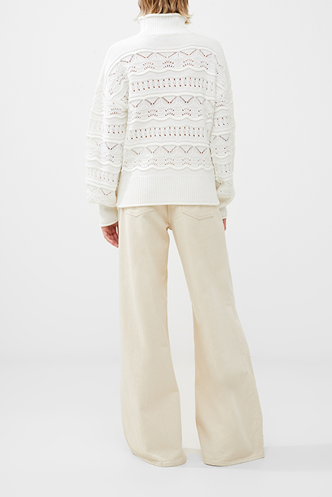 LINNEY STITCH LS HIGH NK JUMPR WHITE 3