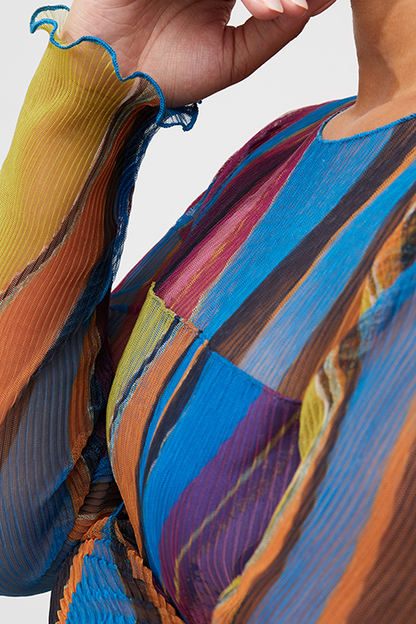 SASKIA EYDIE RUCHED DRESS BLUE 4