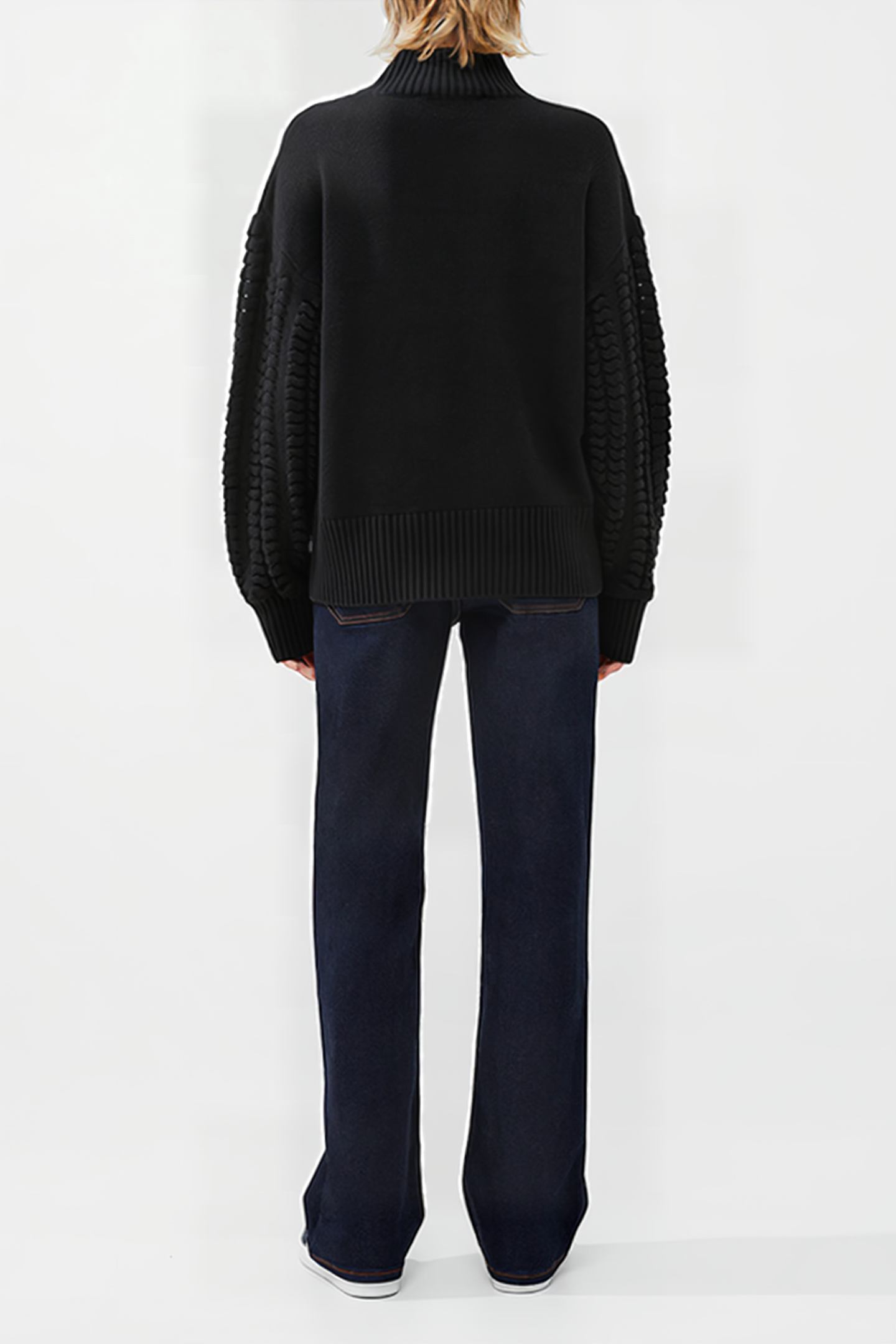 JOLEE COTTON NYLON WOOL LS CRW BLACK 3