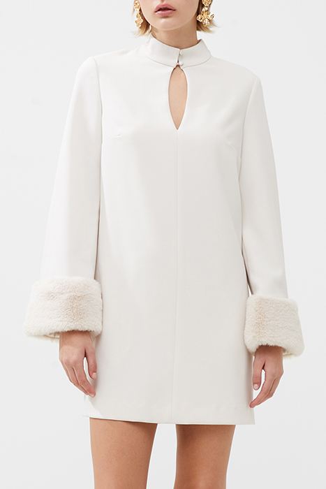 WHISPER RUTH SLV DETAIL DRESS WHITE 1