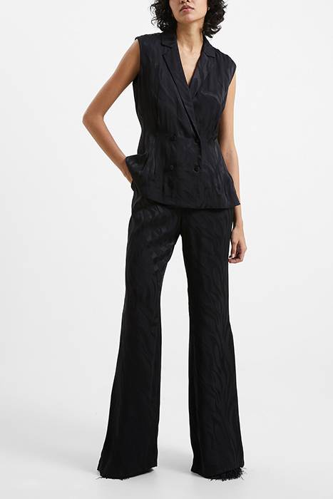 ABA SATIN WAISTCOAT BLACK 2