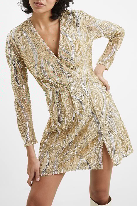 DENIZ EMBELLISHED LS MINI DRES BLACK 3