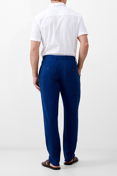 LINEN BLEND TROUSER BLUE 3